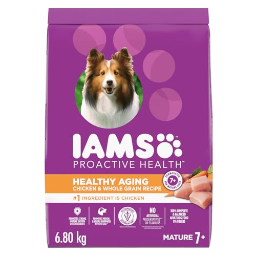 IAMS PROACTIVE HEALTH Mature Adult Dry Dog Food for Senior Dogs with Real Chicken, 15 lb. Bag