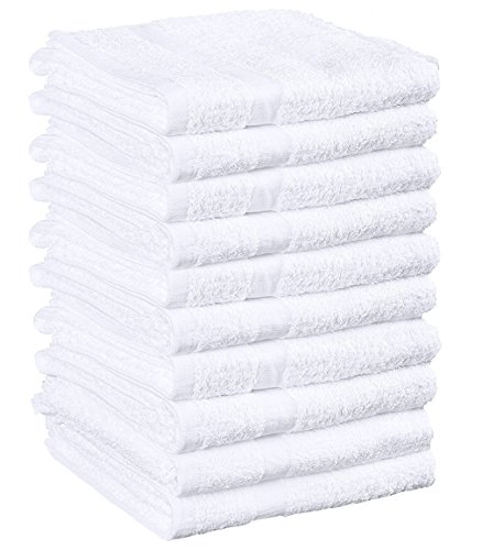 Book Cover Basic Cotton Hand Towels, 12 Pack, White