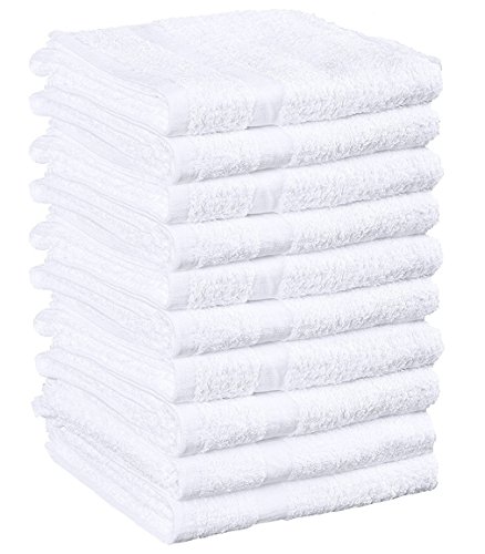 Basic Cotton Hand Towels, 12 Pack, White