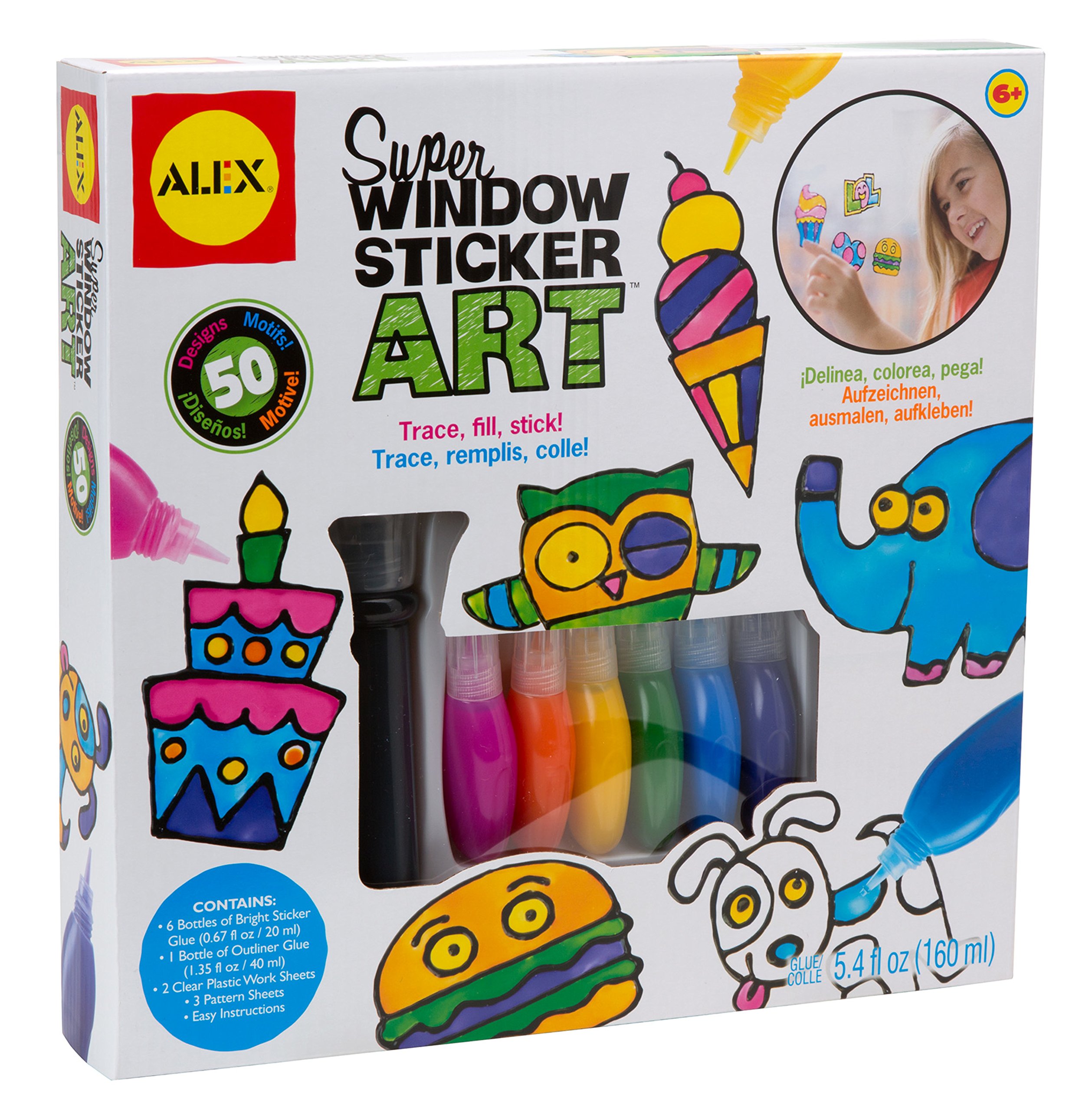 Book Cover Alex Craft Super Window Sticker Art Kids Art and Craft Activity