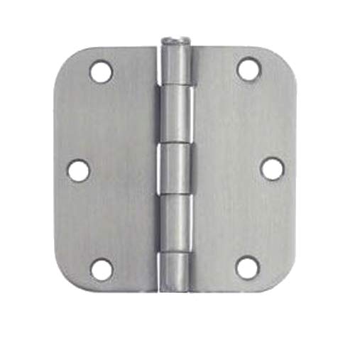 12 Pack - Cosmas Satin Nickel Door Hinge 3.5" Inch x 3.5" Inch with 5/8" Inch Radius Corners - 37557