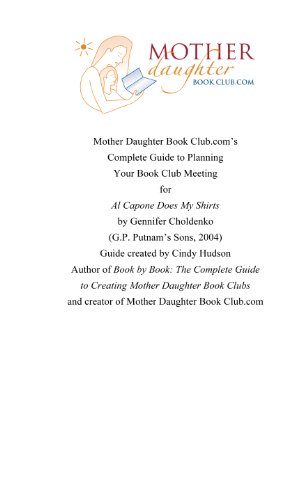 Al Capone Does My Shirts Book Club Meeting Planner