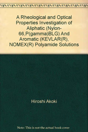 A Rheological and Optical Properties Investigation of Aliphatic (Nylon- 66,P(gamma)BLG) And Aromatic (KEVLAR(R), NOMEX(R) Polyamide Solutions