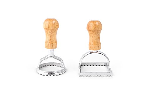 Fox Run 57670 Ravioli Cutter Stamps, Round & Square, Set of 2 , 2.75 x 4.75 x 5.75 inches