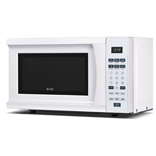 Book Cover Commercial Chef CHM770W 700 Watt Counter Top Microwave Oven, 0.7 Cubic Feet, White Cabinet