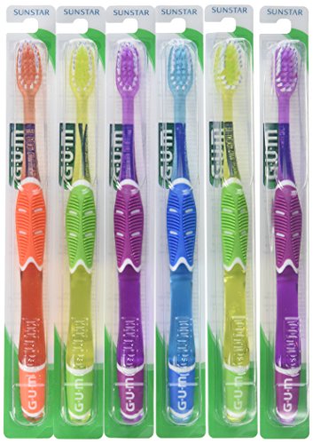 Book Cover GUM Technique Deep Clean Toothbrush - 525 Soft Compact (Pack Of 6) colors vary)