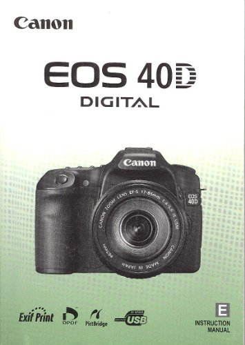 Canon 40D Original Instruction Manual