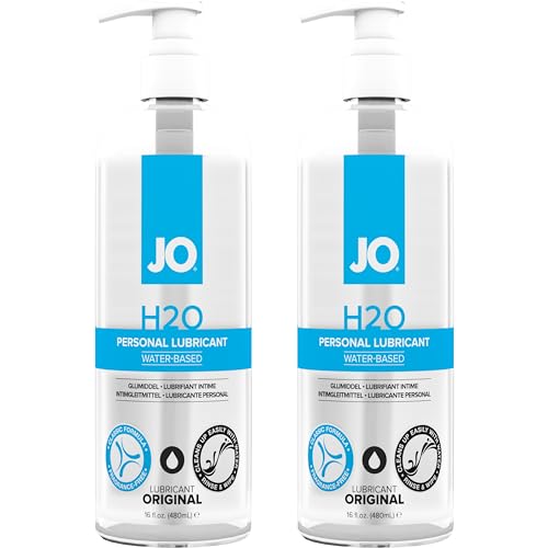 JO H2O - Original - Water-Based Personal Lubricant 16 floz - 480 ml (Pack of 2)