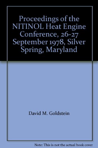 Proceedings of the NITINOL Heat Engine Conference, 26-27 September 1978, Silver Spring, Maryland
