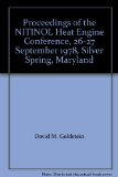 Proceedings of the NITINOL Heat Engine Conference, 26-27 September 1978, Silver Spring, Maryland