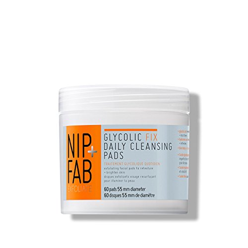 Book Cover Nip + Fab Glycolic Fix Daily Cleansing Pads, 60 Pads 55mm Diameter