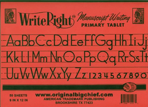 Book Cover Big Chief Primary Learn to Write Tablet, Write Right, 9 X 12 Inch, 50 Sheets