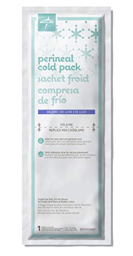 Medline Deluxe Perineal Cold Packs with Adhesive Strip, 4.5" x 14.25" (Pack of 24), postpartum, great for new moms