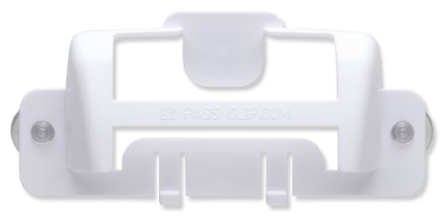 Book Cover eZpassClip New EZ Pass Holder for New, Small Toll Tag Transponder (White)