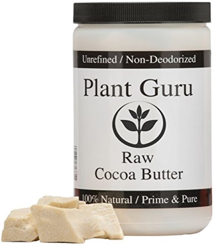 Raw Cocoa Butter 16 oz. / 1 lb. 100% Pure Unrefined FOOD GRADE Arriba Nacional Cacao Bean, Bulk Rich Chocolate Aroma For Lip Balms, Stretch Marks, DIY Base For Body Butters & Soap Making