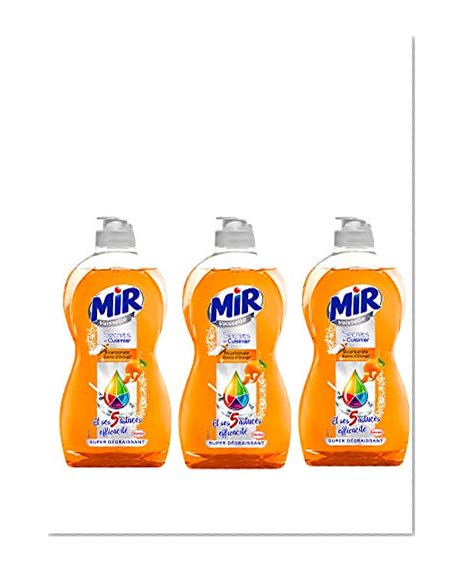 Mir Vaisselle Secrets de Cuisinier Bicarbonate & Ecorce d'orange - 500ml - Lot de 3