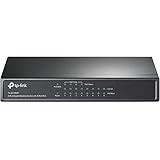 TP-Link PoE Switch Gigabit 8 Port | 4 Port PoE 55W | 802.3af Compliant | Shielded Ports | Traffic Optimization | Plug and Play | Sturdy Metal (TL-SG1008P)