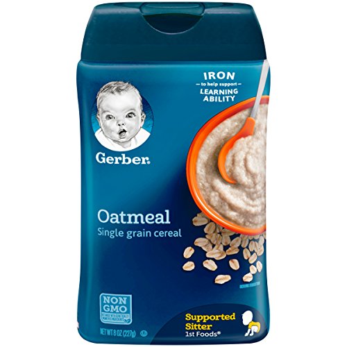 Book Cover Gerber Single-Grain Oatmeal Baby Cereal, 8 Ounces (Pack of 6)