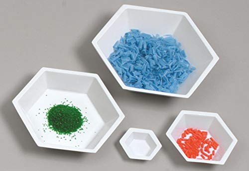 Hexagonal Weighing Boats, W-H64-WA-50, 64mm, Medium, White Anti-Static, Pack of 50