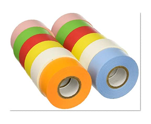 Daigger DAI-T34-27-C Assorted Label Tape Pack, 1" Width, 500" Roll Length (Pack of 12)