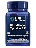 Life Extension Glutathione, Cysteine & C, 500 mg of Vitamin C, Powerful antioxidant Supplement to Support Liver Health, Gluten-Free, Non-GMO, 100 Capsules