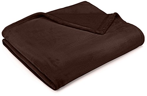 Book Cover Amazon Brand â€“ Pinzon Velvet Plush Blanket - Throw, Chocolate