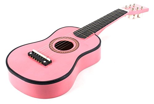 23 Inch Pink Acoustic Toy Guitar for Kids - & DirectlyCheap(TM) Translucent Blue Medium Guitar Pick