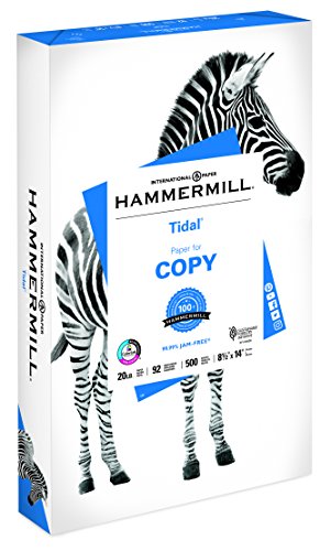 Hammermill Paper, Tidal Copy Paper, 8.5 x 14 Paper, Legal Paper, 20lb Paper, 92 Bright, 1 Ream / 500 Sheets (162016R) Acid Free Paper