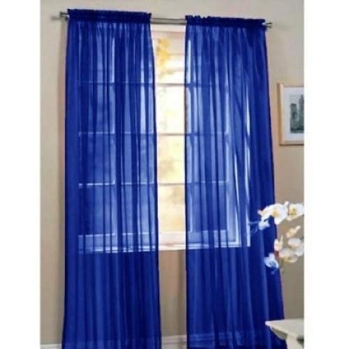 Book Cover Drape/Panels/Treatment Beautiful Sheer Voile Window Elegance Curtains for Bedroom & Kitchen, 57