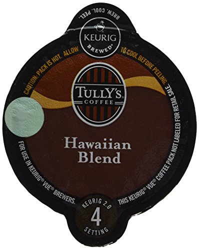 32 Count -Tully's Hawaiian Coffee Vue Cup For Keurig Vue Brewers