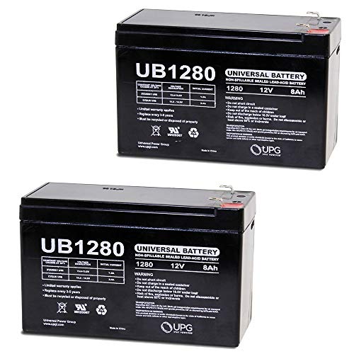 Universal Power Group 12V 8Ah Razor Dune Buggy 25143511 Battery - 2 Pack (Battery Only - Reuse Existing Connector)