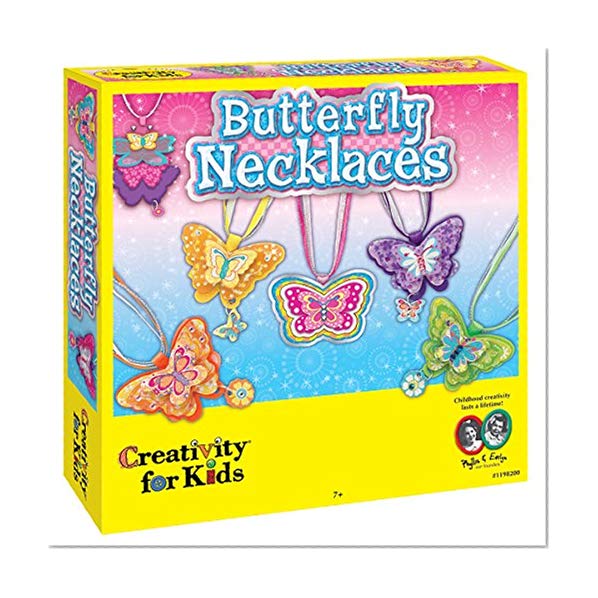 Creativity for Kids Butterfly Necklaces - Children's Jewelry Making Craft Kit - Makes 6 Necklaces
