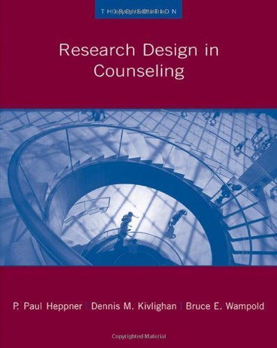 Research Design in Counseling (Research, Statistics, & Program Evaluation) 3rd (third) Edition by Heppner, P. Paul, Wampold, Bruce E., Kivlighan, Jr. Dennis (2007)