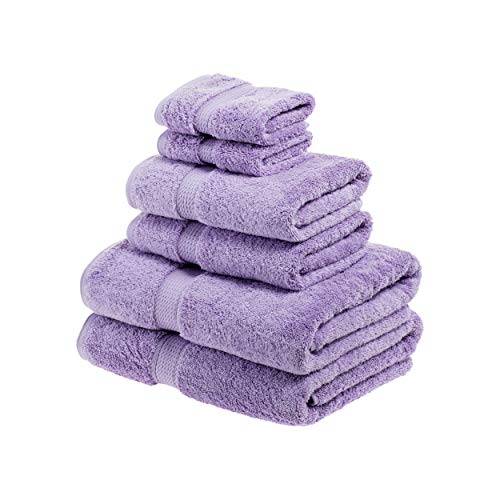 Book Cover Home City, 100% Cotton, Towel Set, Purple - Towel