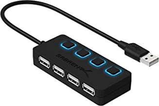 Book Cover Sabrent 4-Port USB 2.0 Hub with Individual LED lit Power Switches (HB-UMLS)