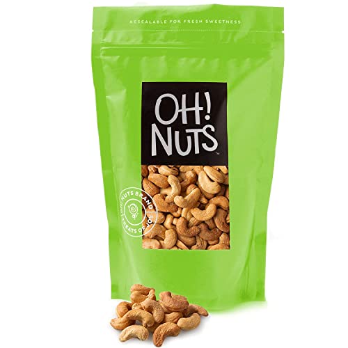 Book Cover Oh! Nuts Dry Roasted Unsalted Cashews | All-Natural, No Additives, No Salt, No Oil| Fresh & Healthy, Protein Keto Snacks | Resealable 2-Lb. Bulk Bag | Low Sodium, Vegan & Gluten-Free Snacking