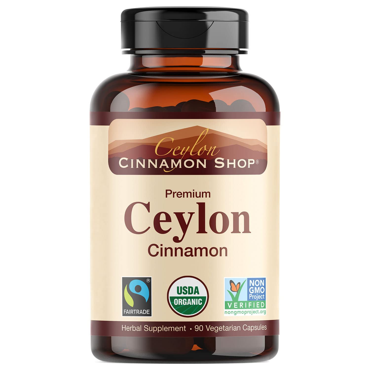 Book Cover Organic Ceylon Cinnamon (100% Certified) Supplement, 90 Capsules by Ceylon Cinnamon Shop