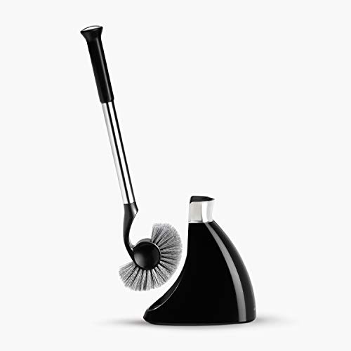 Book Cover simplehuman Toilet Brush with Caddy Stainless Steel, Black