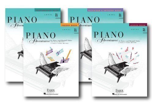Faber Piano Adventures Level 3A Learning Library Pack Four Book Set - Lesson, Theory, Performance, and Technique & Artistry Books