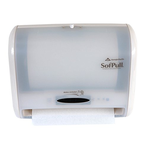 SofPull 9â€ Automated Touchless Paper Towel Dispenser by GP PRO (Georgia-Pacific), White, 58487, 12.800â€ W x 6.500â€ D x 10.500â€ H