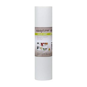Duck - 281875 Non-Adhesive Shelf Liner Solid Grip EasyLiner, 20-inch x 22 Feet, White