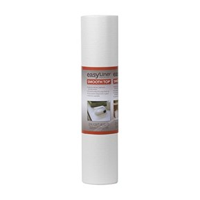 Smooth Top EasyLiner for Cabinets & Drawers - Easy to Install & Cut to Fit - Shelf Paper & Drawer Liner for Kitchen & Pantry - Non Adhesive - Non Slip Shelf Liner - 20 in. x 24ft. - White