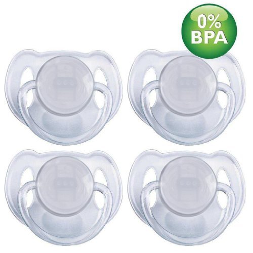 Book Cover Philips Avent Translucent Toddler Pacifiers 6-18 Months - 4 Pack (Clear)