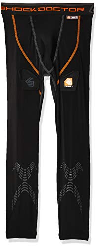 Book Cover Shock Doctor Boys Core Compression Hockey Pants with Bio Flex Cup-Black, Large