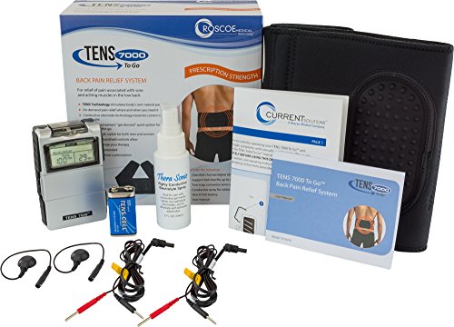 Book Cover TENS 7000 to Go 2nd Edition Back Pain Relief System - Tens Unit Muscle Stimulator for Lower Back Pain - Includes Conductive Back Brace, Prescription Strength Pain Relief