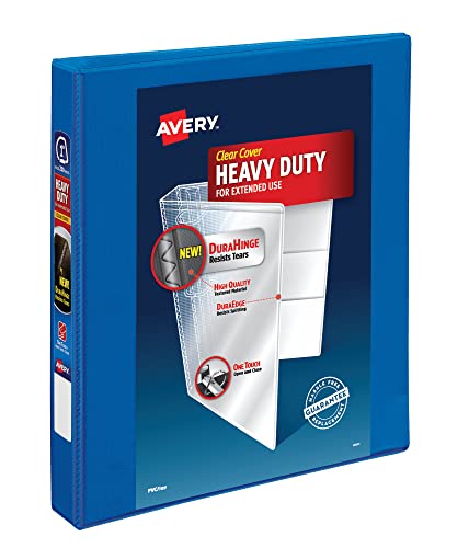 Avery Durable EZD Ring Binder 1 Inch Pacific Blue