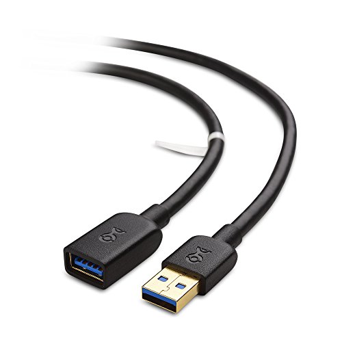 Cable Matters USB to USB Extension Cable 6 ft (USB 3.0 Extension Cable / USB Extender) in Black for Webcam, VR Headset, Printer, Hard Drive and More - 6 Feet