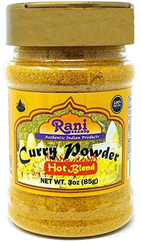 Rani Curry Powder Hot Natural 11-Spice Blend 85g (3oz) ~ Salt Free | Vegan | Gluten Friendly | Non-GMO
