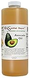 Essential Depot Avocado Oil - 1 Quart - 32 oz - safety sealed HDPE container with resealable cap - 100% Pure and Natural for Hair, Skin, Massage, and Cooking