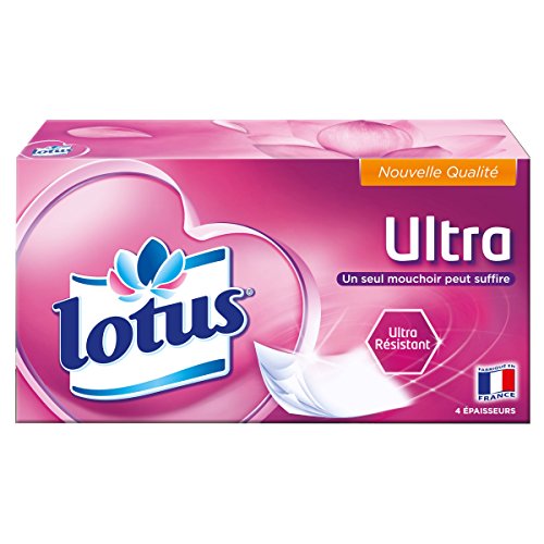 Lotus Ultra - boîte de mouchoirs x72 - lot de 4 boîtes de 72 mouchoirs